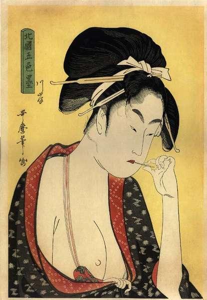 Moatside Prostitute by Kitagawa Utamaru
